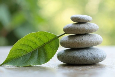 Simbolo di equilibrio e benessere olistico, non medico