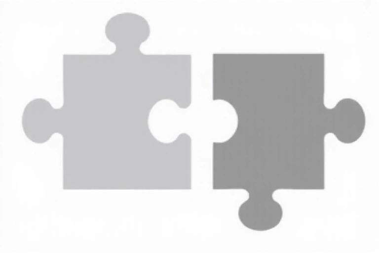 Icona di un puzzle con un pezzo separato